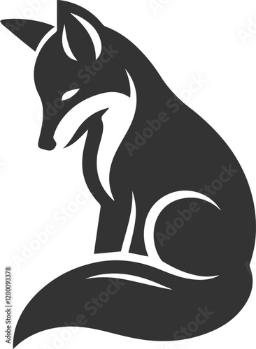 A fox sitting with drooped ears looking sorrowful vector
