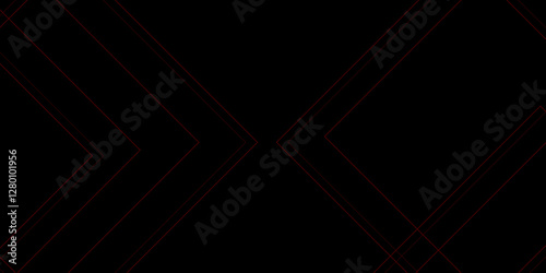 Black and red vector futuristic tech glow and shinning line simple modern abstract background. Abstract luxury gold geometric random chaotic lines with many squares and triangles shape on black bg