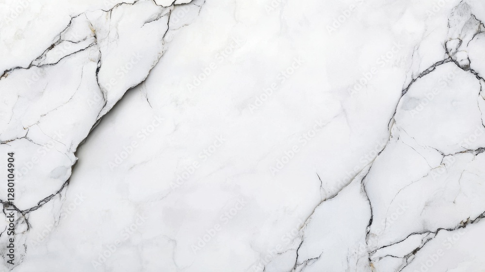 Obraz premium Elegant White Marble Surface with Subtle Veining Ideal for Backgrounds, Textures, and Modern Design Projects in Interior Decoration