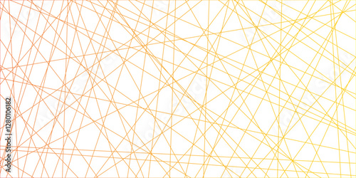 Abstract luxury gold geometric random chaotic lines with many squares and triangles shape background. geometric random chaotic seamless line design with transparent background, vector illustration.