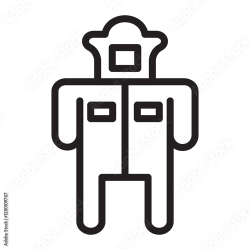 BeeProof Suit Vector Line Icon Design
