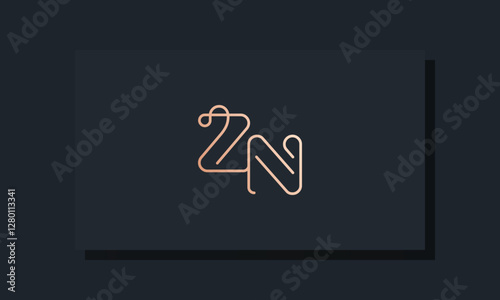 Minimal clip initial letter ZN logo.