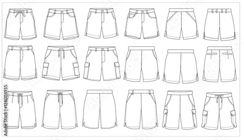 Shorts Collection Technical Sketch