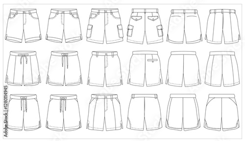 Shorts and Skirts Collection Sketch