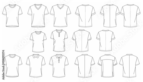 T-Shirt Style Variations Sketch