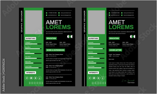 Resume CV. Professional modern and minimal resume CV, Clean and modern resume portfolio CV template