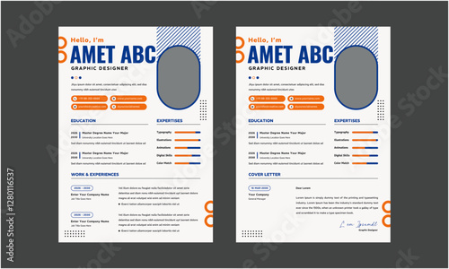 Resume CV. Professional modern and minimal resume CV, Clean and modern resume portfolio CV template