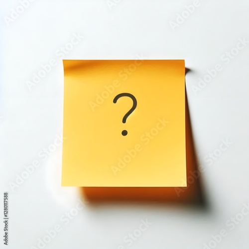 A yellow paper post-it you need when an idea comes up, stimulate your imagination.