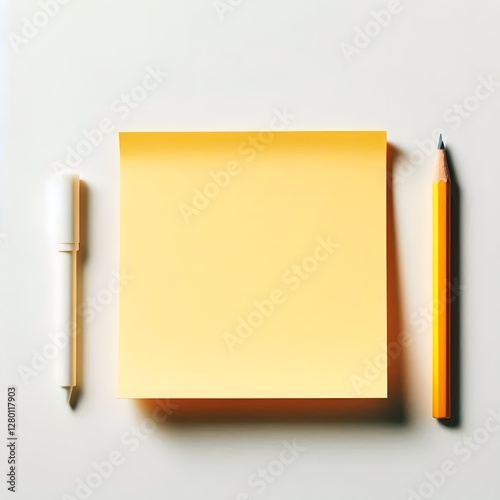 A yellow paper post-it you need when an idea comes up, stimulate your imagination.