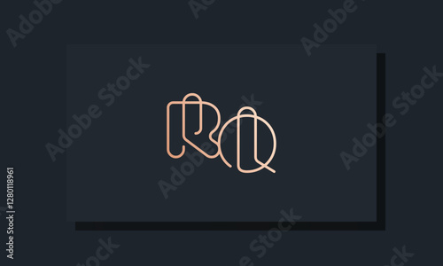 Minimal clip initial letter RA logo