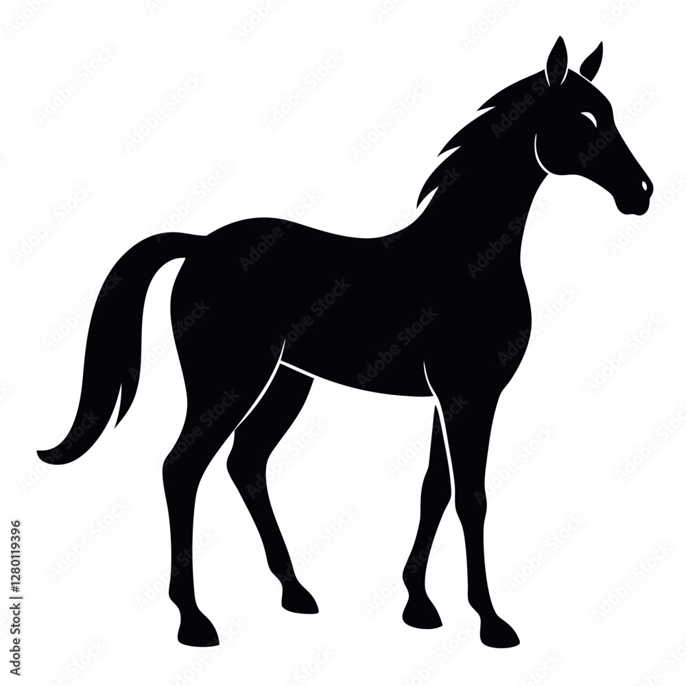 Obraz premium horse-silhouette-on-white-background.eps