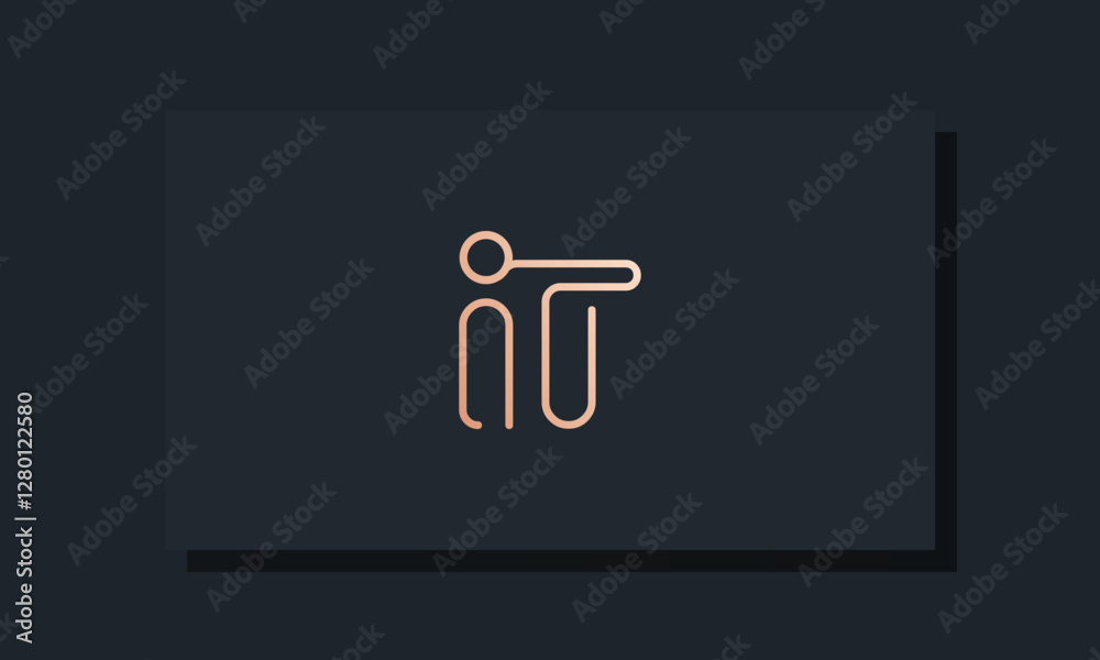 Minimal clip initial letter IT logo Minimal clip initial letter IT logo