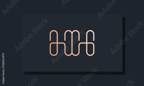 Minimal clip initial letter HH logo