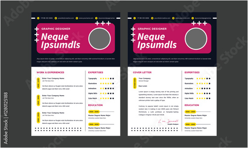 Resume CV. Professional modern and minimal resume CV, Clean and modern resume portfolio CV template