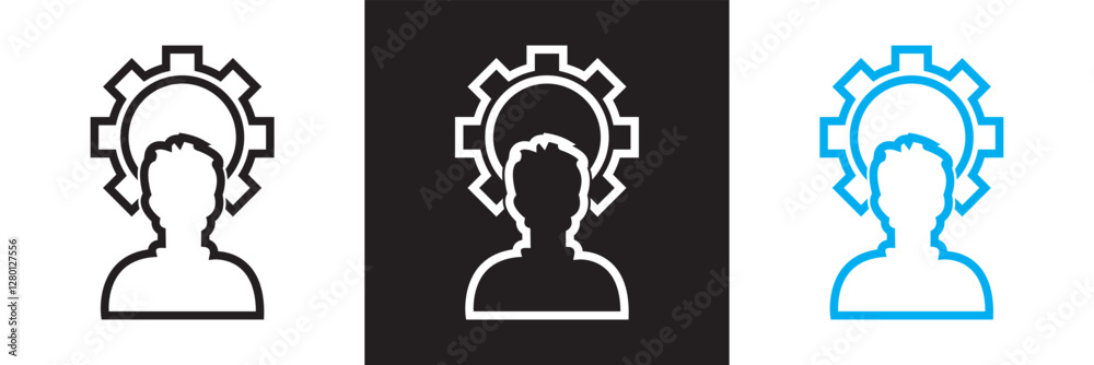 Leadership Training Icon. isolated on white and black background. Vector illustration. EPS 10 Leadership Training Icon. isolated on white and black background. Vector illustration. EPS 10