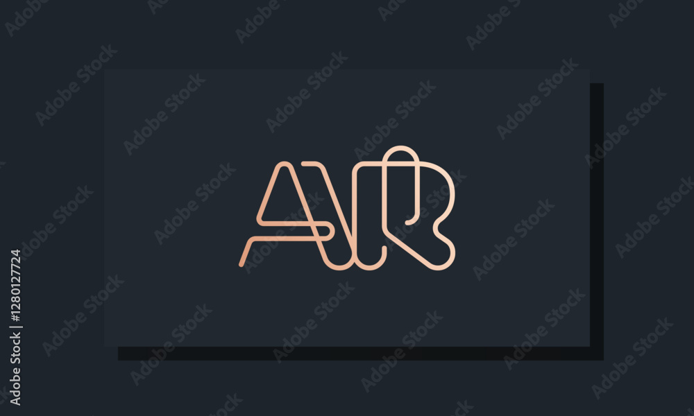 Fotografie Minimal clip initial letter AR logo