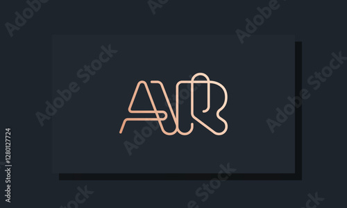 Photos Minimal clip initial letter AR logo
