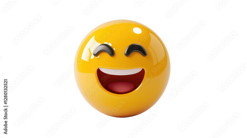 Fototapeta premium Playful Smiley Face with Happy Expression