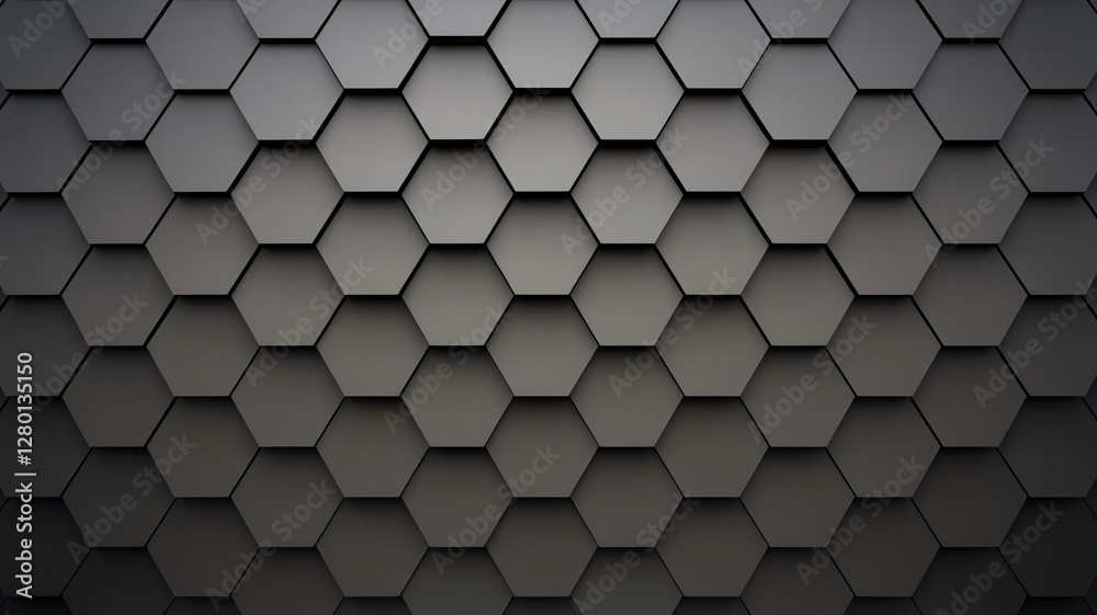Abstract grey hexagon pattern background with black edge effect. Abstract grey hexagon pattern background with black edge effect.