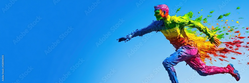 Obraz premium rainbow guy 