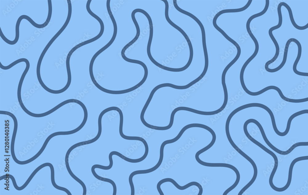 Abstract horizontal background with dynamic linear waves. Trendy vector illustration in style retro 60s, 70s. Blue colors Abstract horizontal background with dynamic linear waves. Trendy vector illustration in style retro 60s, 70s. Blue colors