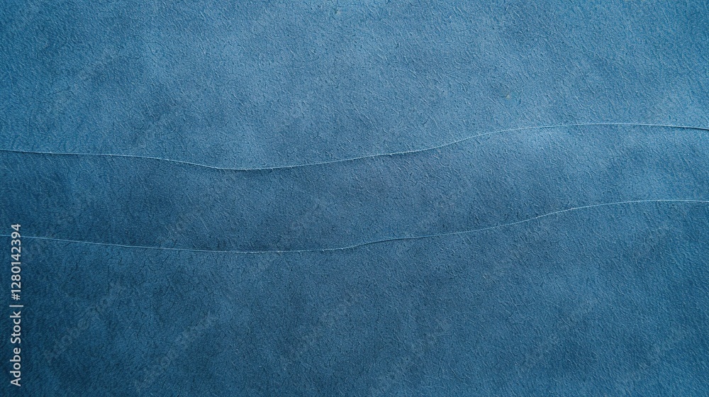 Naklejka premium Steel blue paper background showcases curved details and a matte, grainy texture. This background is a unique addition for designs seeking a blend of cool color, subtle texture, and interesting shape 