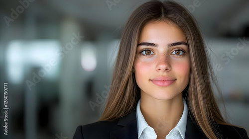 Free Download Confident businesswoman portrait, office background (38) - GFXLoad