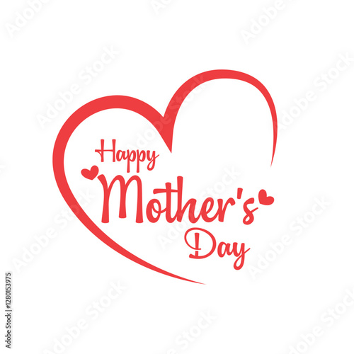 Happy mothers day typoghraphy design