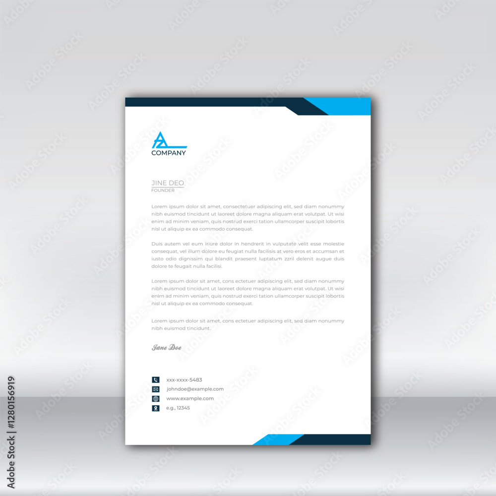 Letterhead design template for business. Simple and fist class letterhead design. Print for ready free download. Letterhead design template for business. Simple and fist class letterhead design. Print for ready free download.