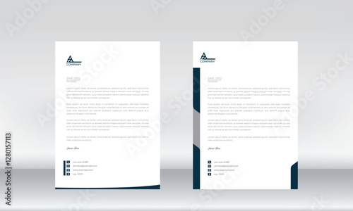 Letterhead design template for business. Simple and fist class letterhead design. Print for ready free download.