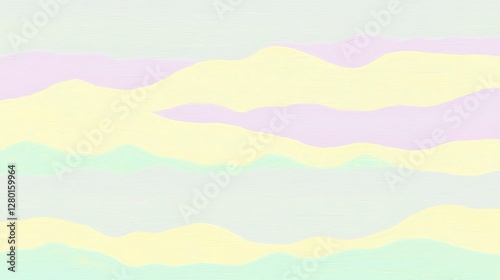 A soft, abstract image featuring gentle waves in pastel colors, creating a serene and calming atmosphere.