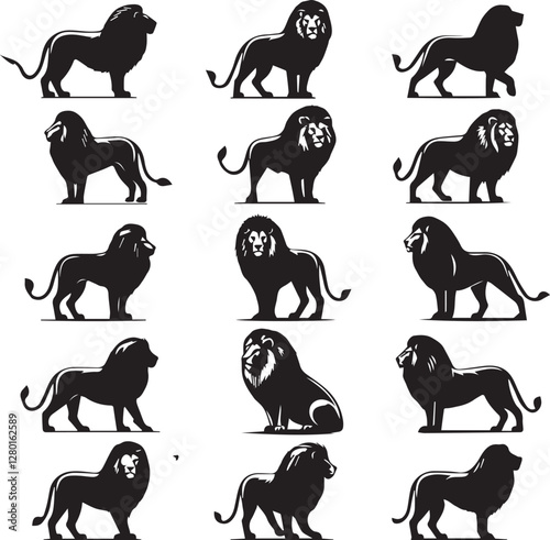 Lion's Silhouettes Set