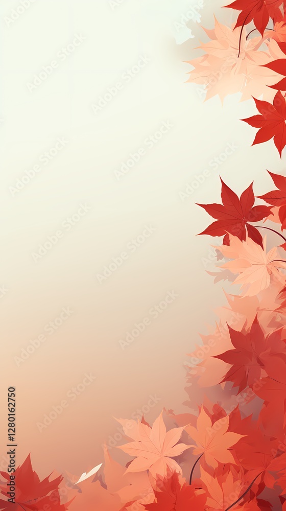 Orange and white maple leaf elements decorative poster background Orange and white maple leaf elements decorative poster background