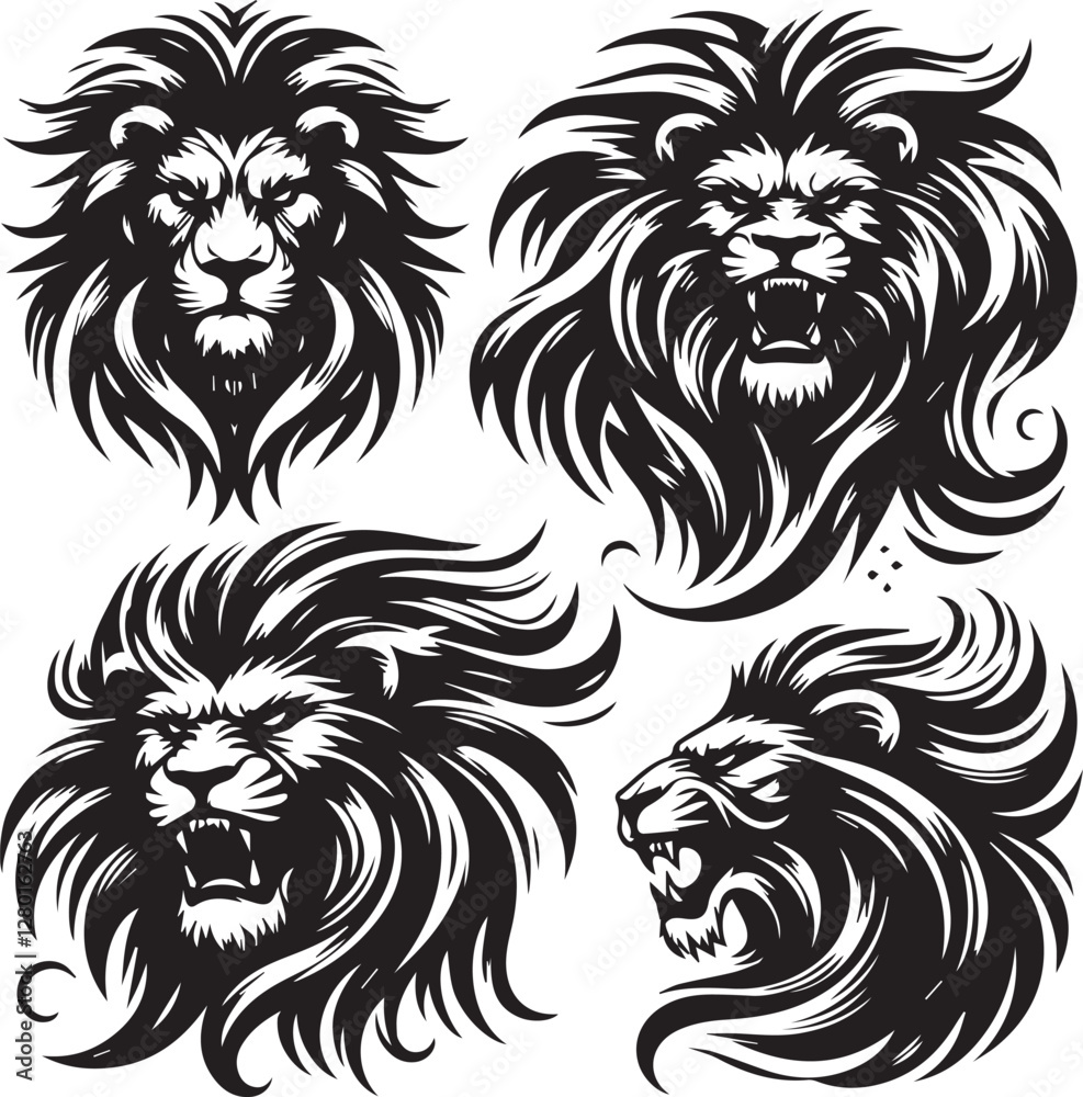 Fototapeta premium Lion Head Graphics
