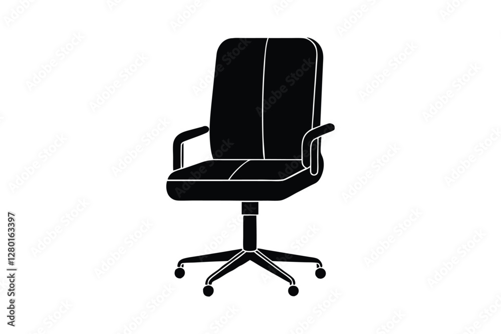 Silhouette of a office chair vector art illustration1.eps Silhouette of a office chair vector art illustration1.eps