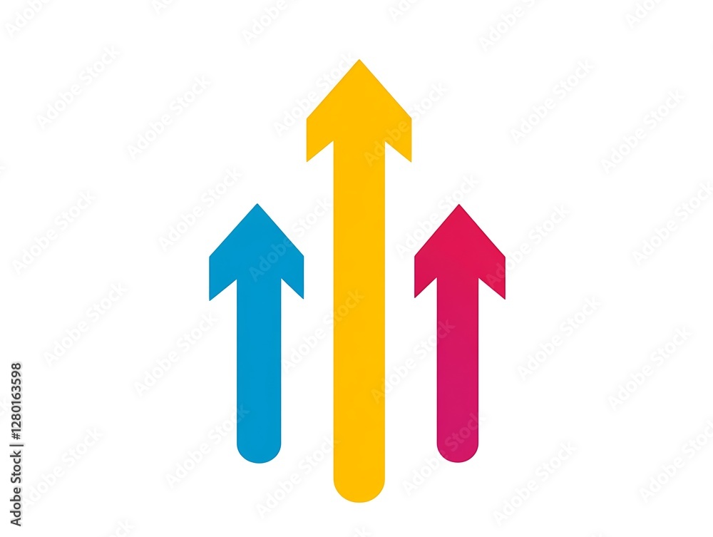 Colorful Upward Arrows Graphic Design Colorful Upward Arrows Graphic Design