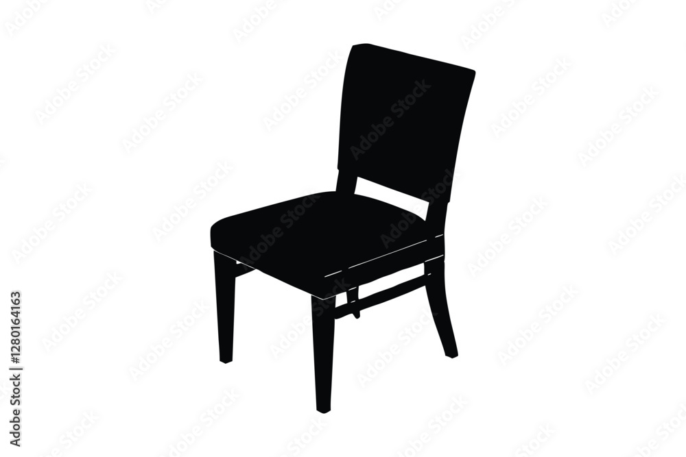 Silhouette of a dining chair vector art illustration1.eps Silhouette of a dining chair vector art illustration1.eps