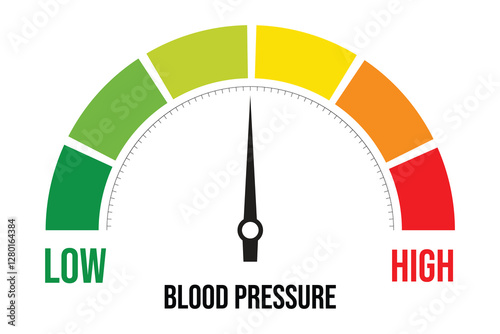 Blood pressure meter, vector gauge illustration.