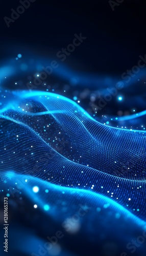 Abstract Blue Light Shows Detailed Structure And Beautiful Design