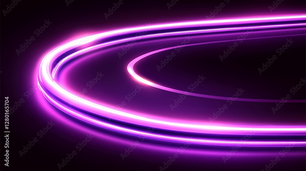 Abstract Purple Neon Glowing Light Lines Curves Abstract Purple Neon Glowing Light Lines Curves