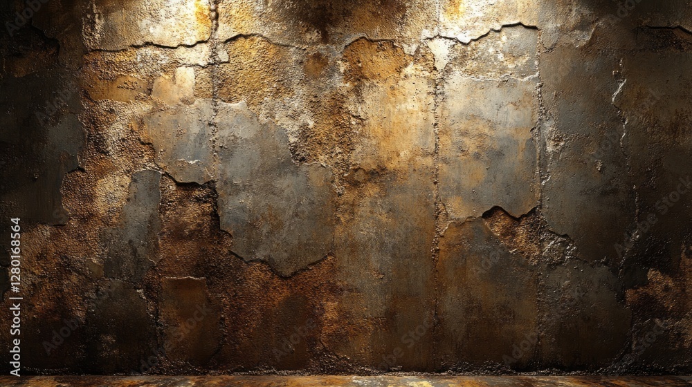 Fototapeta premium Cracked wall interior lighting