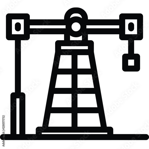 Oil rig vector icon