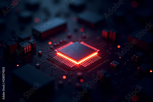 Artificial intelligence theme illustration background