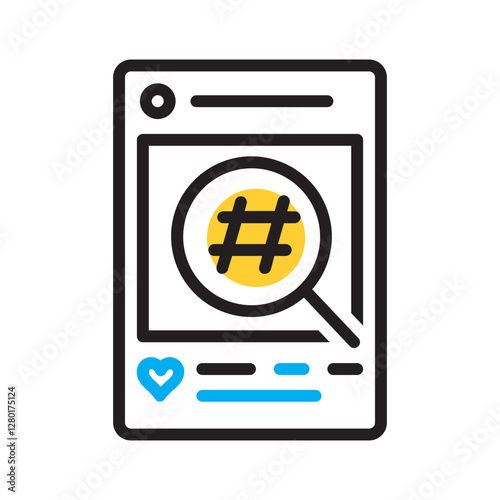  Vector multi color icon for Tagged post
