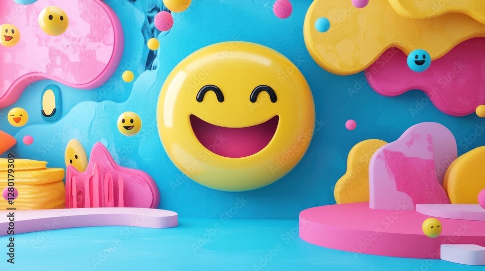 Joyful Emoji 3D Render: A Celebration of Happiness and Positivity Joyful Emoji 3D Render: A Celebration of Happiness and Positivity