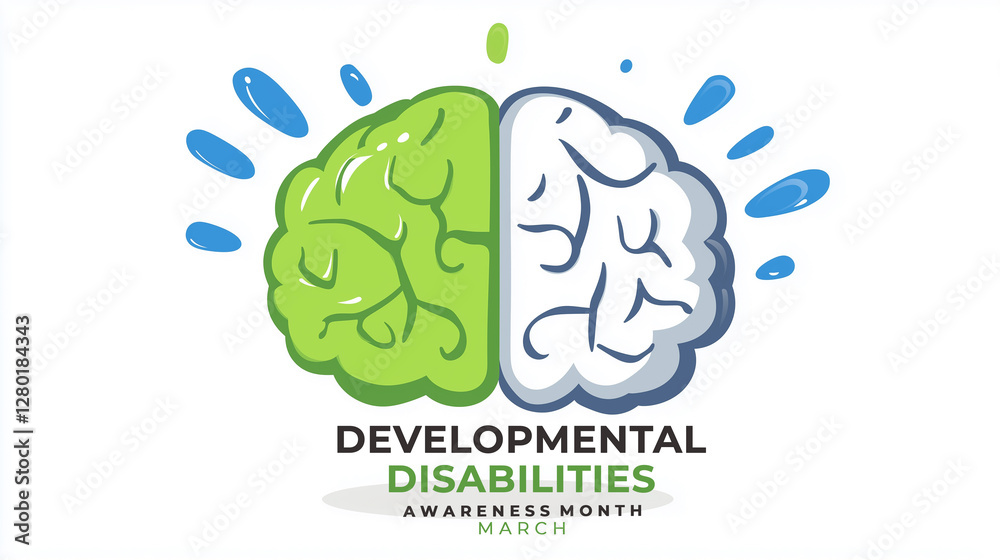 Developmental Disabilities awareness month. Developmental Disabilities concept illustration. Developmental Disabilities awareness month. Developmental Disabilities concept illustration.