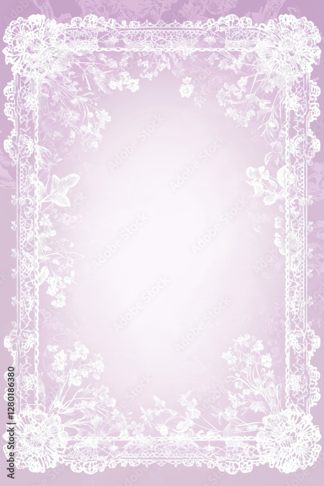 Fototapeta premium Decorative lace border background poster template