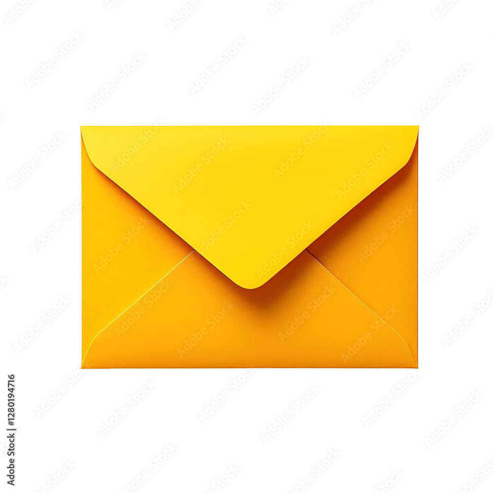 Yellow envelope isolated on transparent background Yellow envelope isolated on transparent background