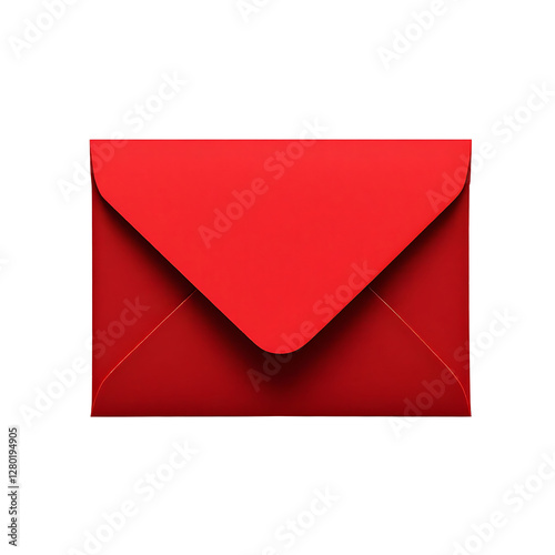 Red envelope isolated on transparent background