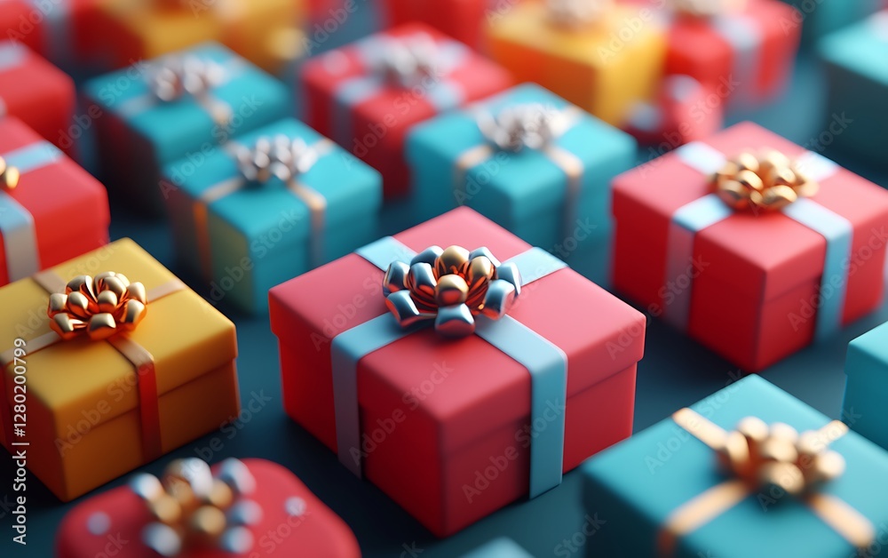 Colorful gift boxes arranged neatly. Possible use Stock photo for e-commerce, holiday, or gift wrapping Colorful gift boxes arranged neatly. Possible use Stock photo for e-commerce, holiday, or gift wrapping
